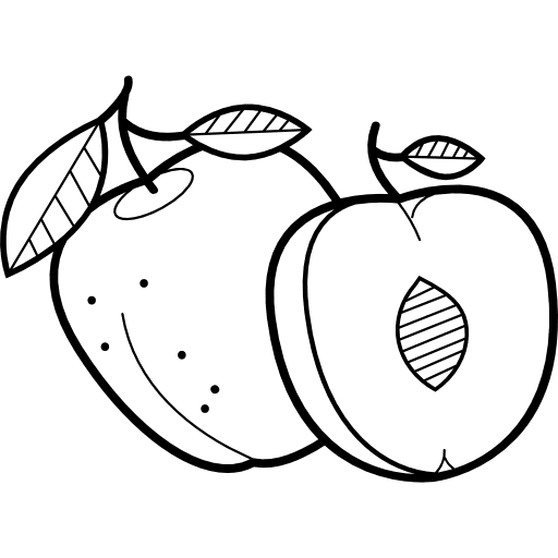 Peach healthy food diet vegetarian icon