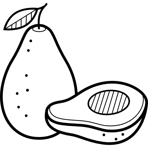 Avocado healthy food avocado food and restaurant icon