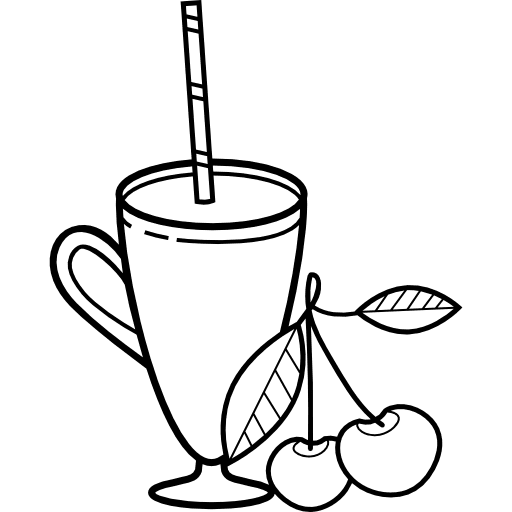 Cherry juice food food and restaurant diet icon