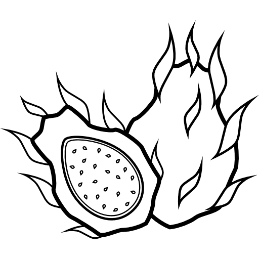 Pitaya organic diet food and restaurant icon