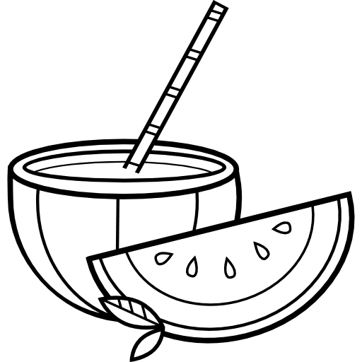 Watermelon fruit diet organic icon