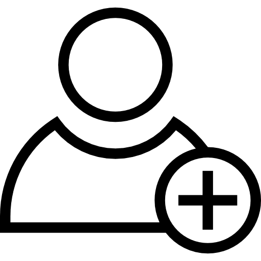 Add user member subscriber create account icon