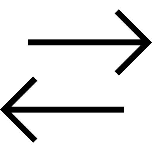Transfer bidirectional left right icon