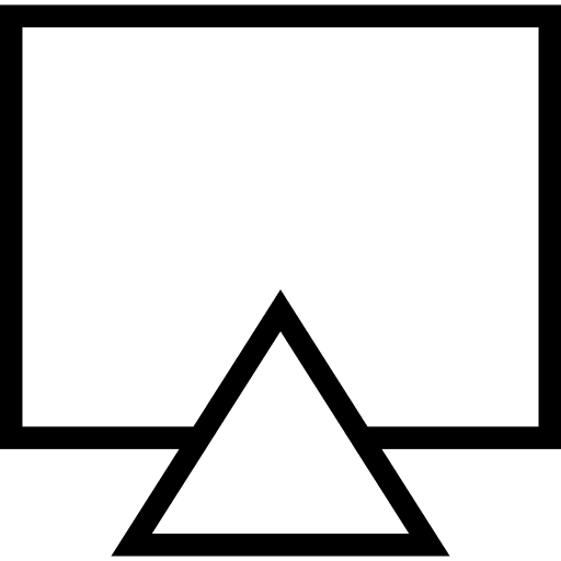 Screen technology tv monitor icon