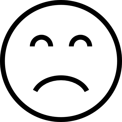 Sad feelings interface faces icon