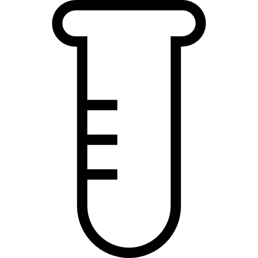 Test tube chemistry education science icon