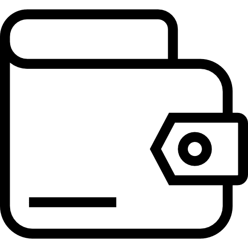 Wallet notes card business and finance icon