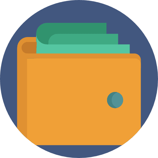 Wallet money notes wallet icon