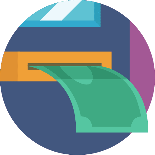 Cash machine atm business and finance cash machine icon