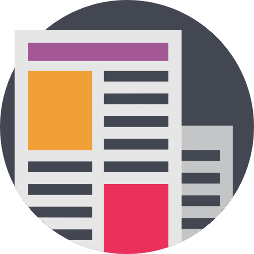 Newspaper newspaper business and finance interface icon