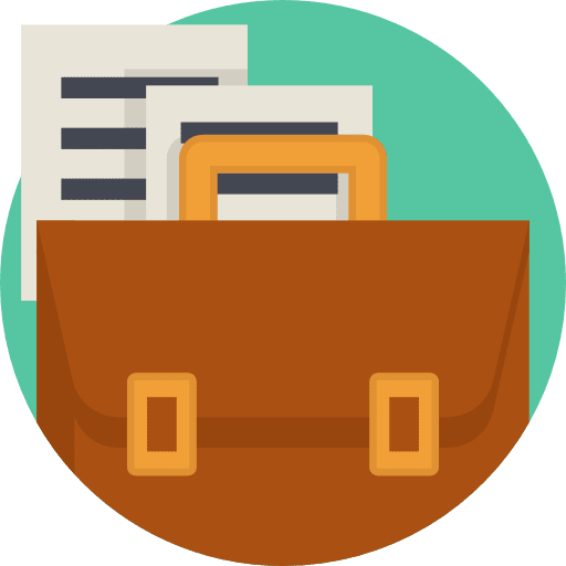 Briefcase suitcase business and finance portfolio icon