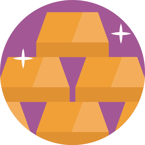 Gold ingot bank gold ingot gold icon