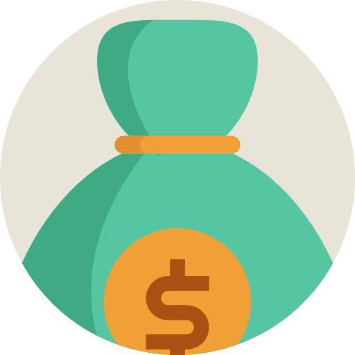 Money bag currency business banking icon