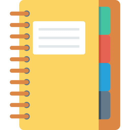 Agenda seo and web telephone notebook icon