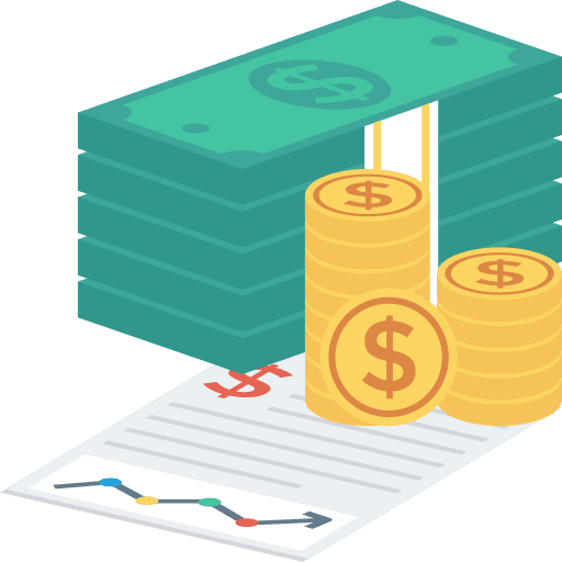 Currency coins money business and finance icon