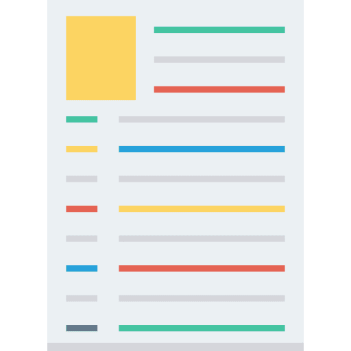 Curriculum files and folders information education icon