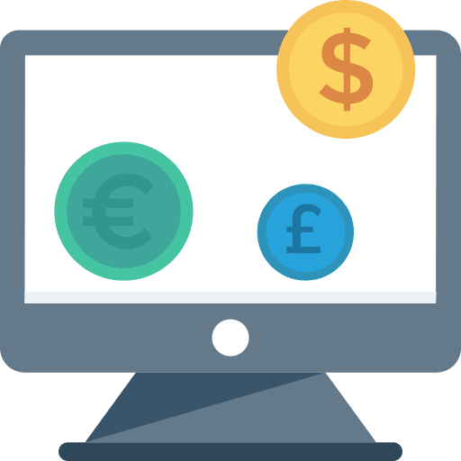 Earn dollar mobile phone pound sterling icon