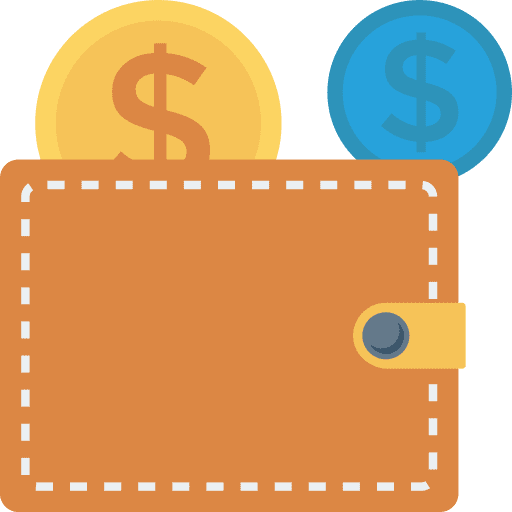 Wallet holder wallet business and finance icon