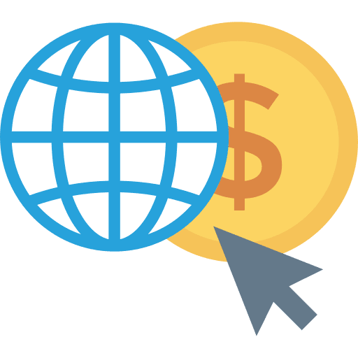 Ecommerce commerce and shopping coin ecommerce icon