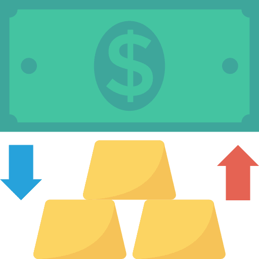 Gold ingot bank ingot business icon