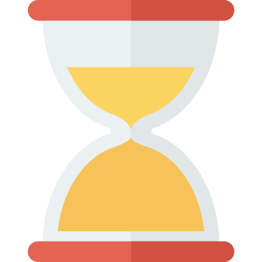 Hourglass time clock time and date icon