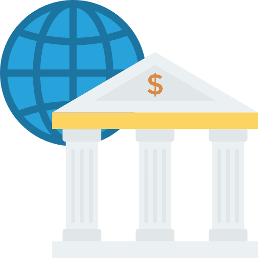 Bank banking bank business icon