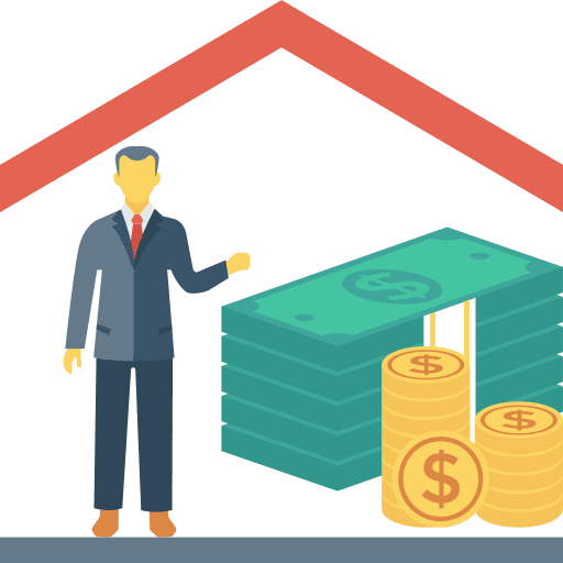 Mortgage home house buildings icon