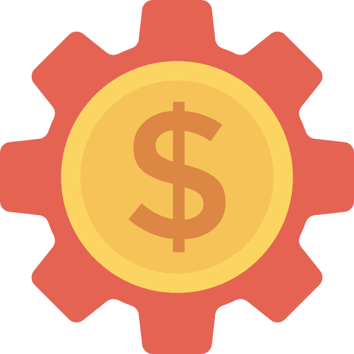 Settings seo and web dollar setup icon