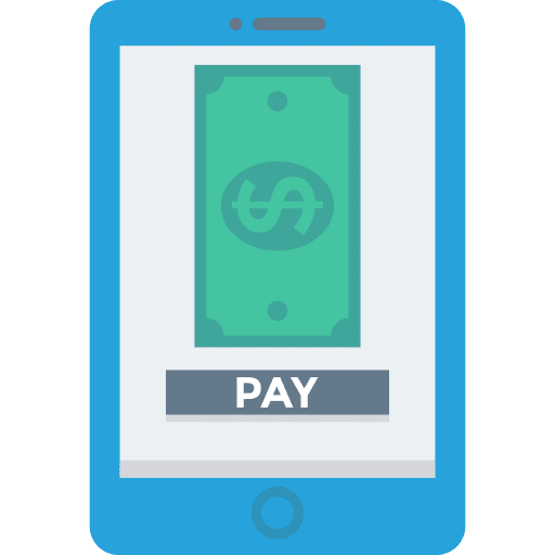 Smartphone payment bill smartphone icon
