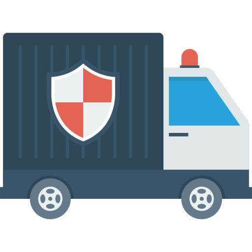 Truck finances transport dollars icon