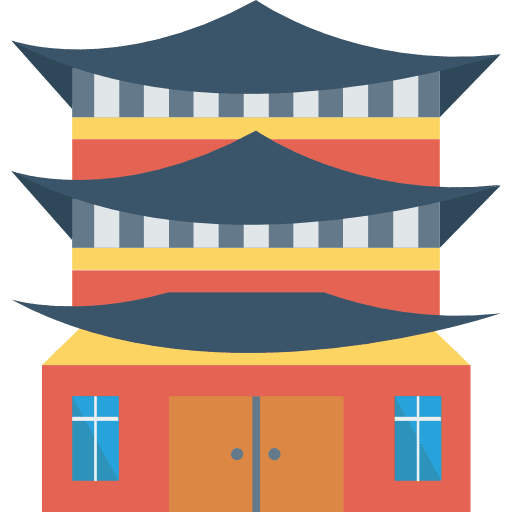 Building landmark chinese ancient icon