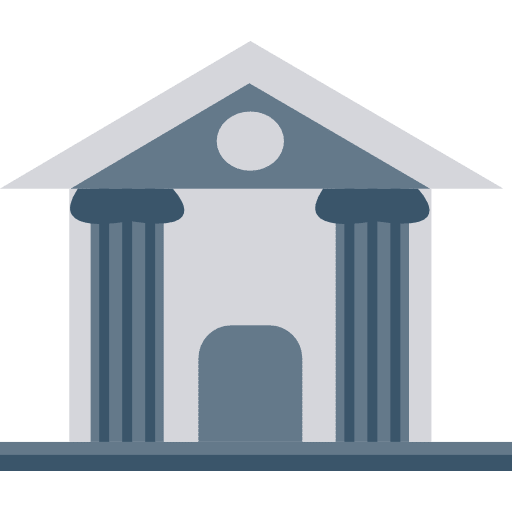 Bank banking building government icon