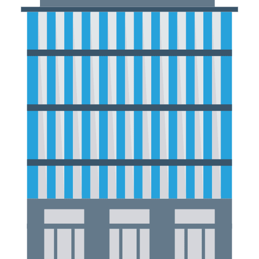 Buildings town building office block icon