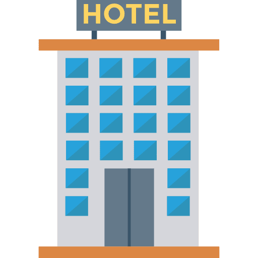 Hotel vacations hostel holidays icon
