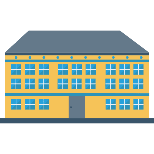 Hotel architecture and city hotel buildings icon