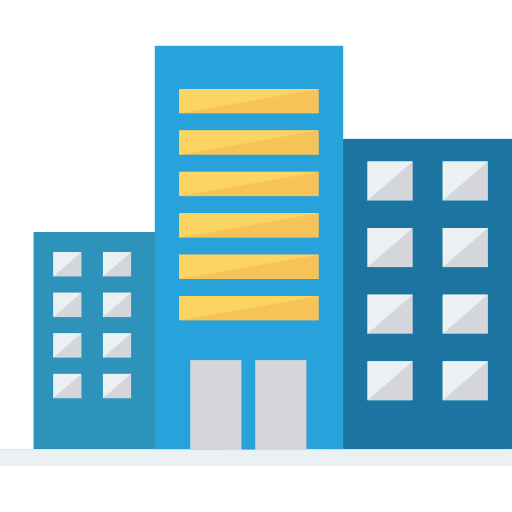 Hotel vacations architecture and city holidays icon