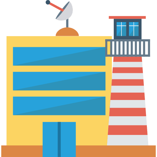 Building antenna urban building icon