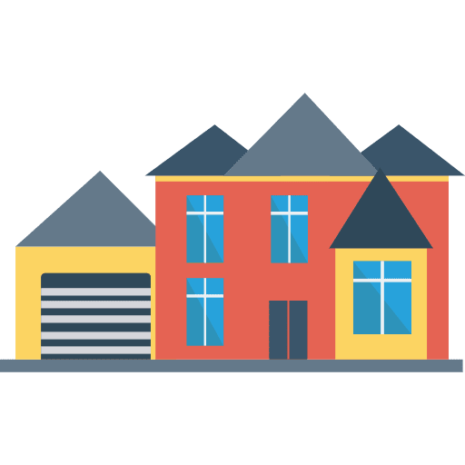 House rent buildings home icon