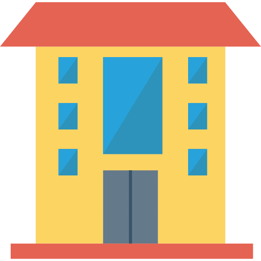 School high school college architecture and city icon