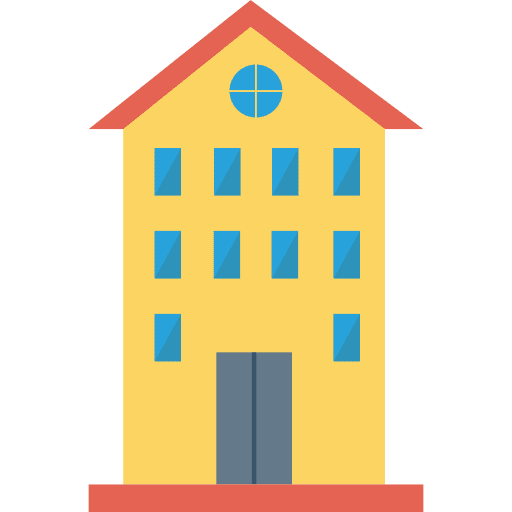 School high school education buildings icon