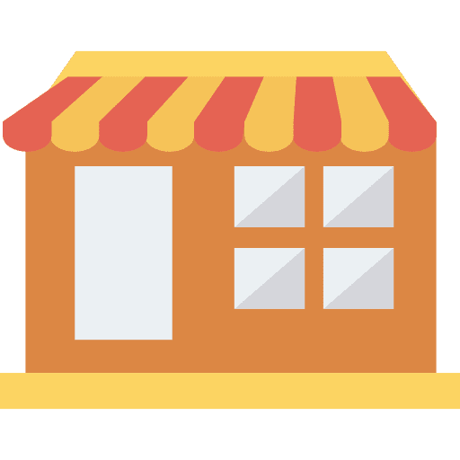 Shop groceries commerce architecture and city icon