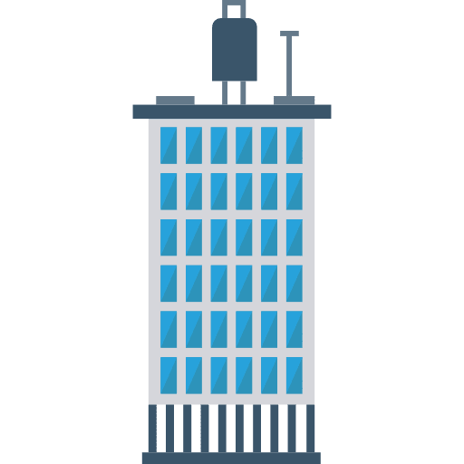 Building offices city skyscraper icon