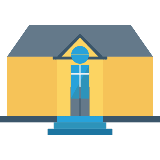 Church catholic protestant church icon