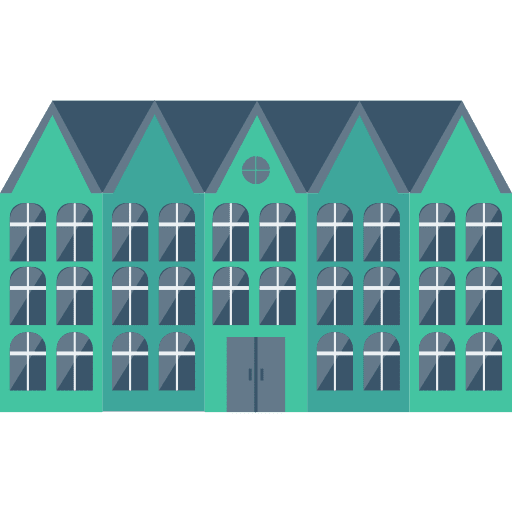 College education buildings monuments icon