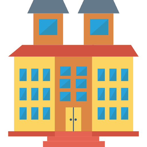 College school student housing university icon