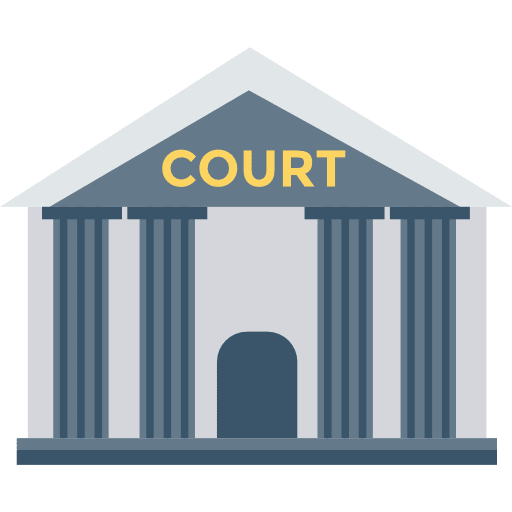 Courthouse judge architecture and city courthouse icon