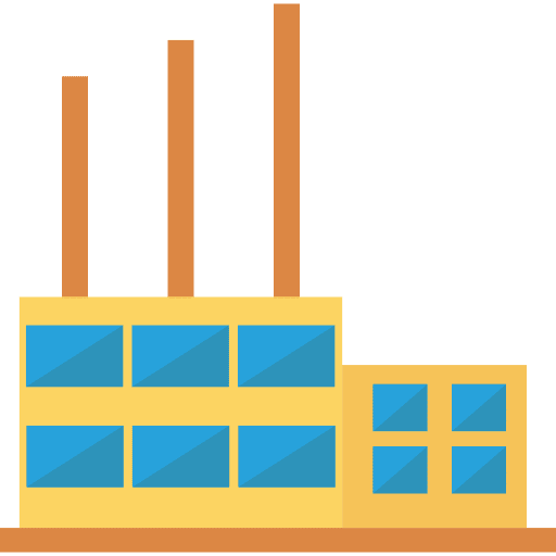 Factory buildings landscape factory icon