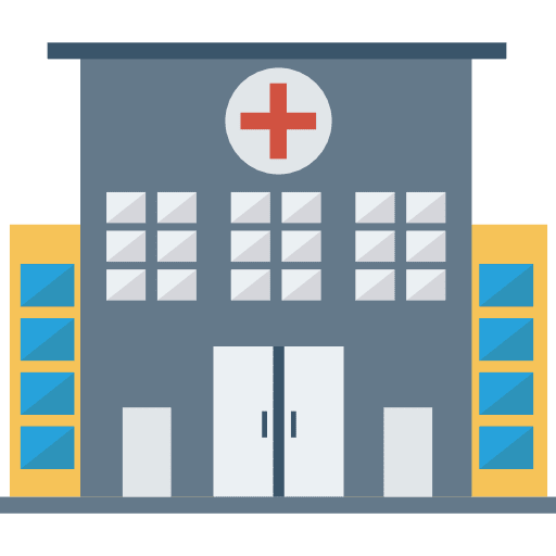Hospital healthcare and medical urban buildings icon