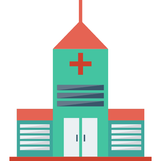 Hospital urban architectonic medical icon
