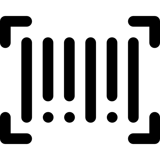 Barcode scan horizontal price icon